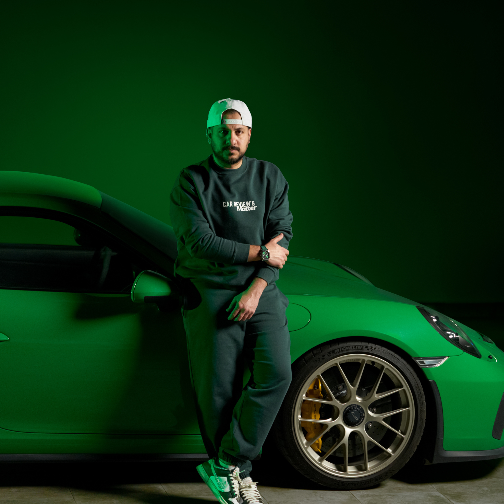 GREEN -  CarReview SWEATPANTS